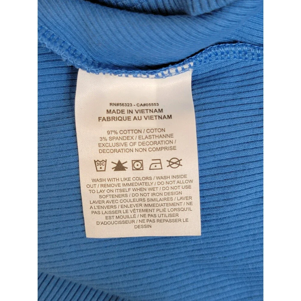 Nike Sportswear Essentials Ribbed Crop Tank Top Women's L Star Blue Pullover - Picture 14 of 15